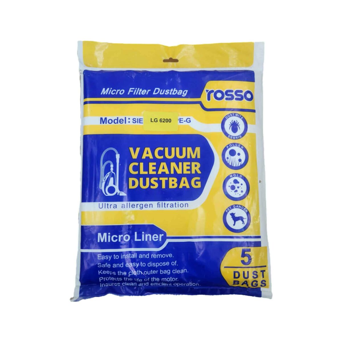 پاکت جاروبرقی ال جی LG مدل 6200 ( 5 عددی )