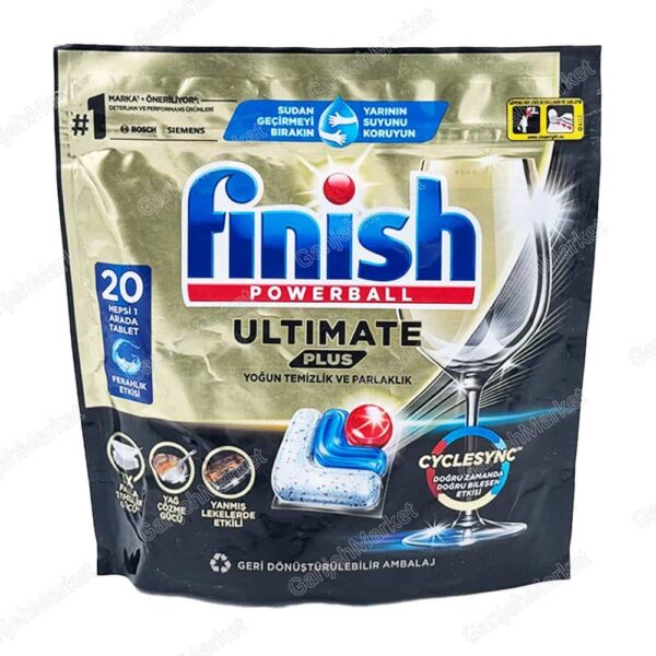 قرص ماشین ظرفشویی فینیش اولتیمیت پلاس 20 عددی