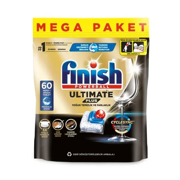 قرص ماشین ظرفشویی فینیش مدل Ultimate Plus بسته 60 عددی