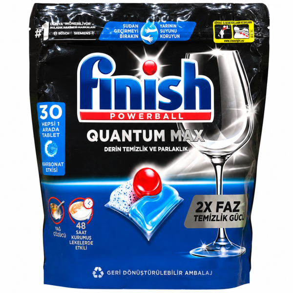 قرص ماشین ظرفشویی فینیش Finish مدل Quantum Max بسته 30 عددی